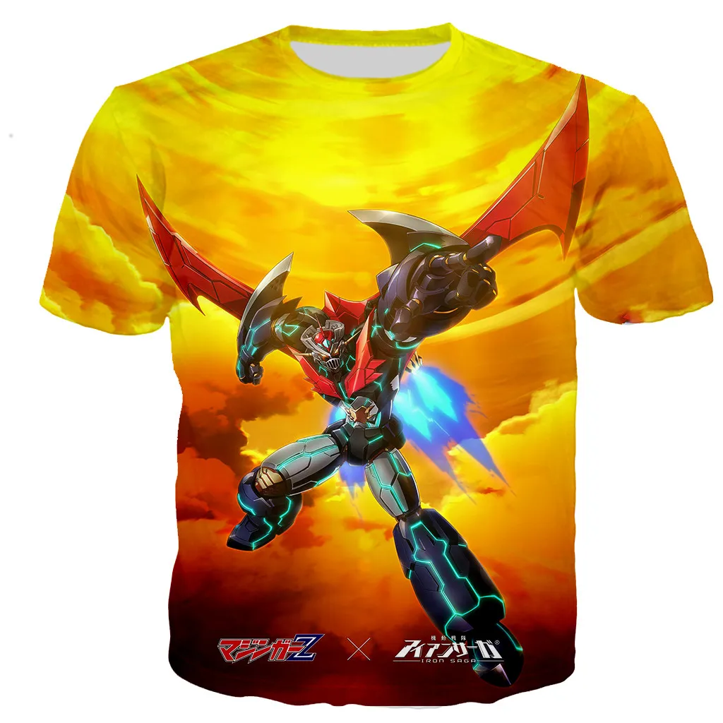 Японские футболки Mazinger Z для мужчин и женщин 3D с принтом модная повседневная