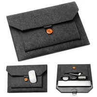 11 6131415laptop sleeve felt ultralight notebook tablet pad case multi pocket pouch bag briefcases for apple macbook asus