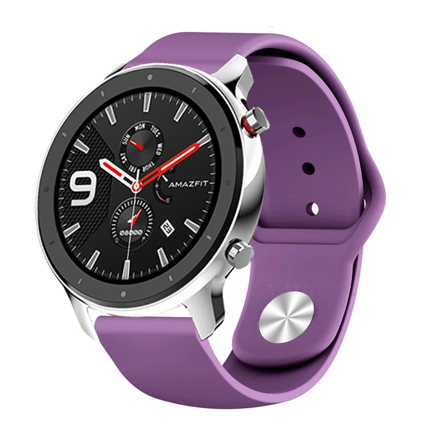 20 мм 22 цветной силиконовый ремешок для Samsung Galaxy Watch Active 42 46 Gear S2 S3 Amazfit Bip 42/46