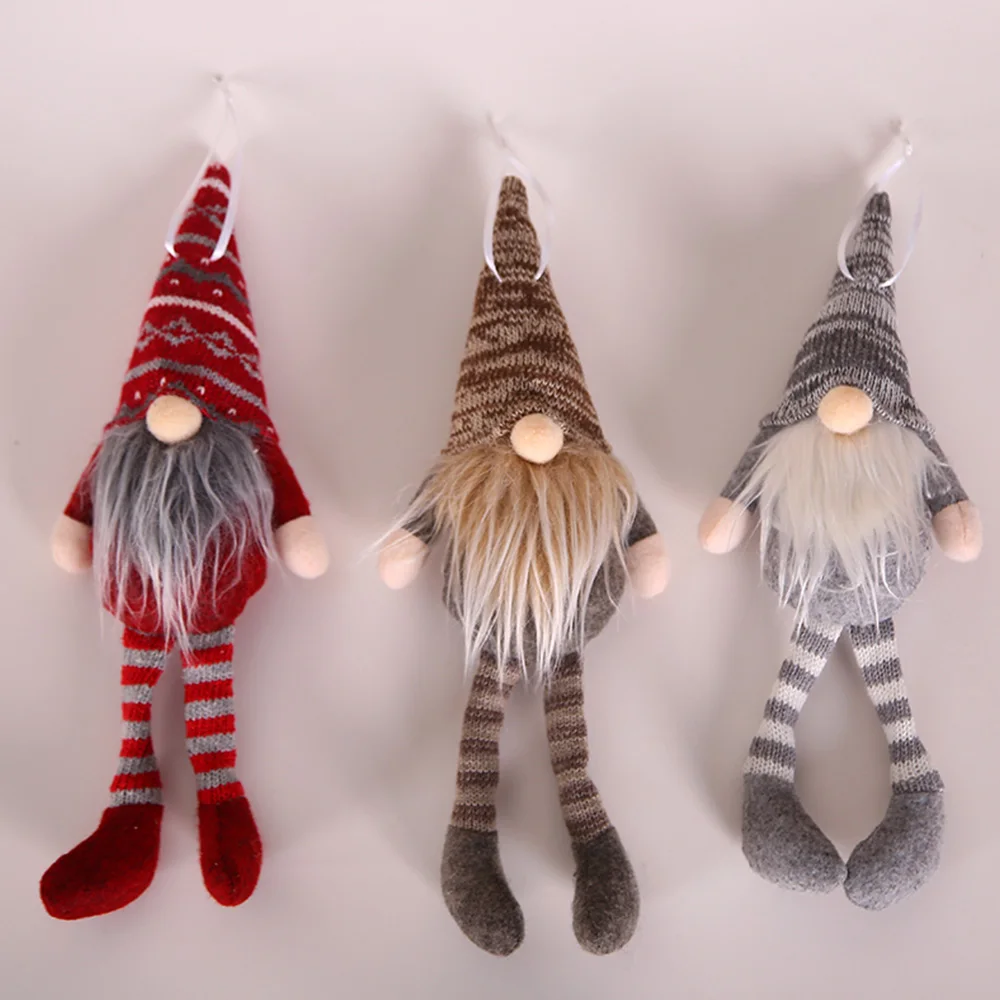 Счастливого Рождества длинные ноги шведский Санта гном плюшевые куклы украшения