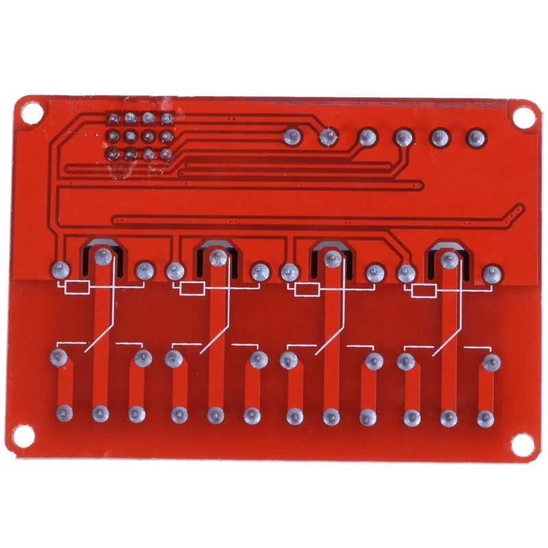 DC 12V 4-CH High Low Level Trigger Optocoupler Armored Relay Module 73 x 50 18 mm / 2.8 inchx 2inch 0.71 inch Red | Обустройство дома