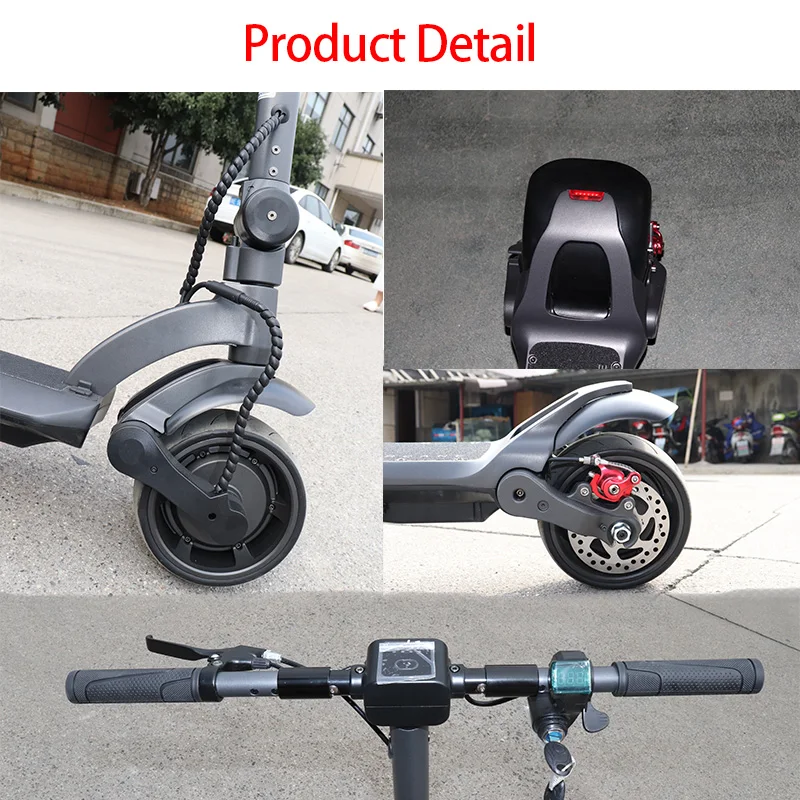 Электрический скутер с широкими колесами для взрослых 48 В 1000 Вт двухколесный