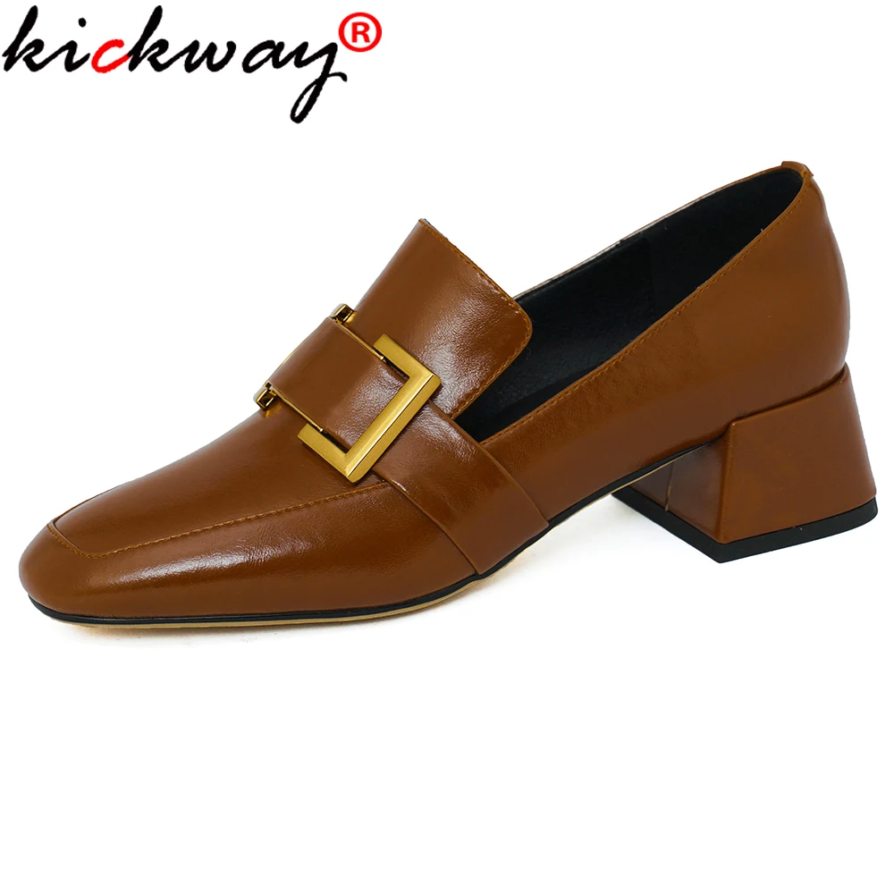 

туфли на каблуке Kickway Мода 2021 модная женская обувь для женщин с металлическим украшением на высоком каблуке туфли-лодочки Весенняя новая св...