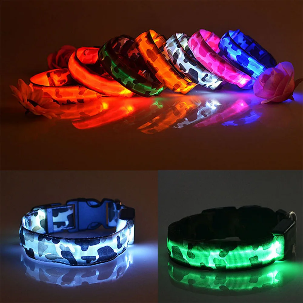 Светодиодный ошейник для собак светящиеся товары домашних животных стильное