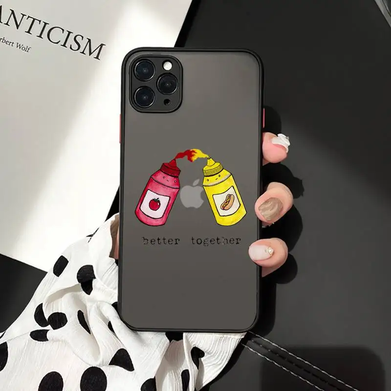 

Milk Biscuits BFF Couple friend Phone Case matte transparent For iphone 7 8 11 12 plus mini x xs xr pro max cover