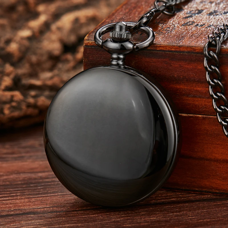 Skull Fashion Smooth Mechanical Pocket Watch Men Skeleton Steampuk Hand Wind Pendant Clock Chain With Arabic Numerals for Gift