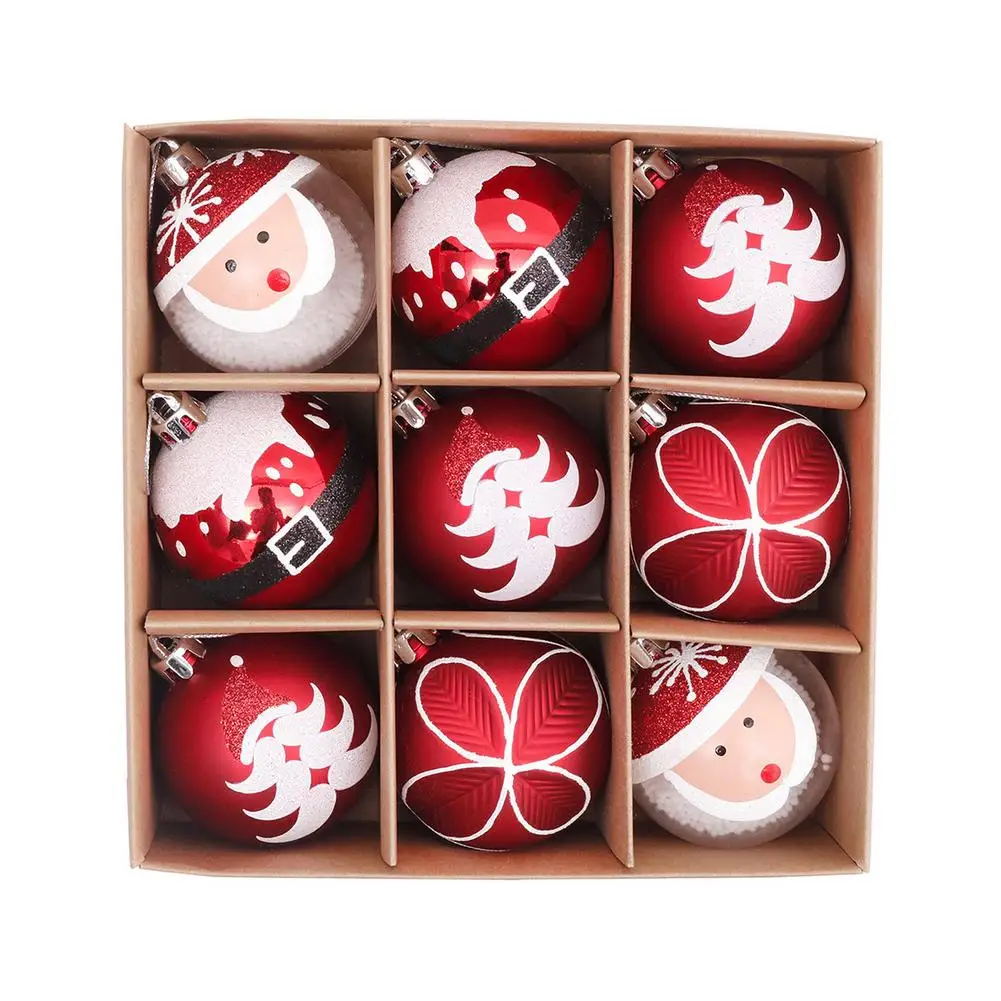 

9 шт., новогодние украшения для ёлки, 6 см