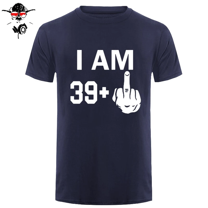Футболка мужская с надписью I Am 39 Plus тенниска забавными подарками на день