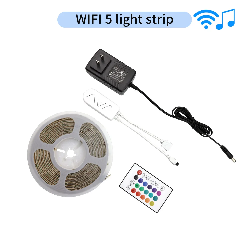

Светодиодная лента RGBWW, 16, 4 фута/5 м, SMD5050 + 2835, Wi-Fi