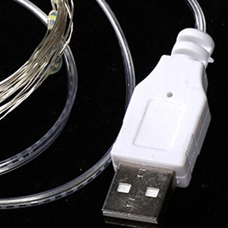 Гирлянда из серебристого провода 3 м 30 светодиодов | Украшения и аксессуары