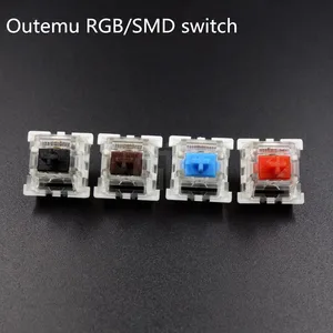 Оригинальные высококачественные механические переключатели клавиатуры Outemu, 3 контакта, RGB, SMD, черный, синий, красный, коричневый, клавишный переключатель