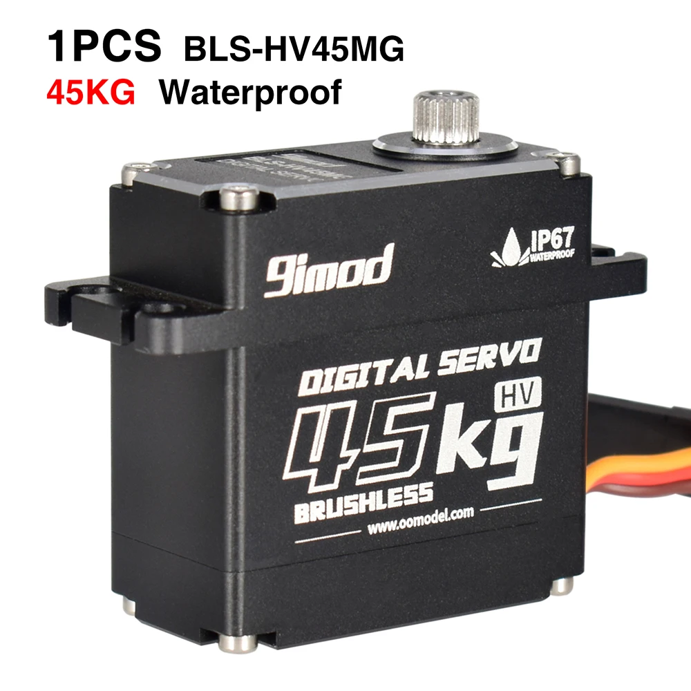 9imod-Servo sin escobillas para coche teledirigido, resistente al agua, sin n&uacute;cleo, 45KG, 35KG, 25KG, Servo Digital de engranaje de Metal-1
