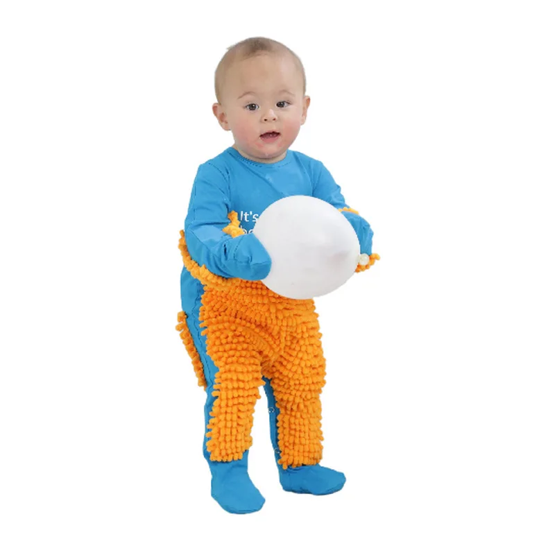 Baby Mopping Suit Clothes Long Sleeve Crawling Clothing Toddler Jumpsuit Cotton Infant Cleaning Outfit Unisex Romper |