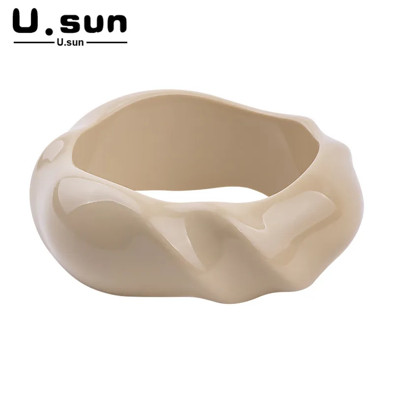 Винтажный большой полиуретановый браслет для женщин Шарм Новый геометрический