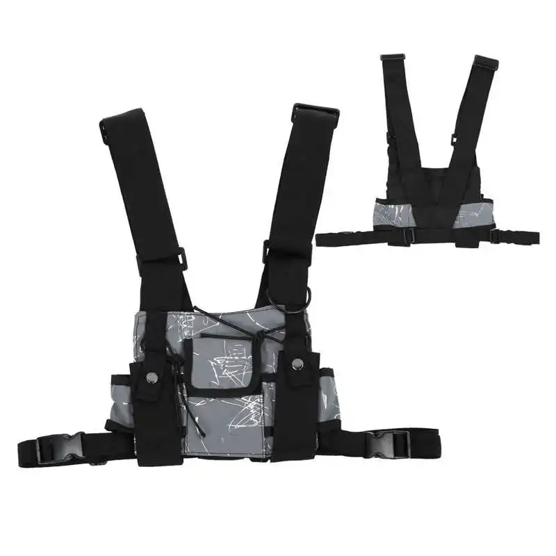 Многофункциональный жилет из светоотражающей ткани тактический с регулируемым