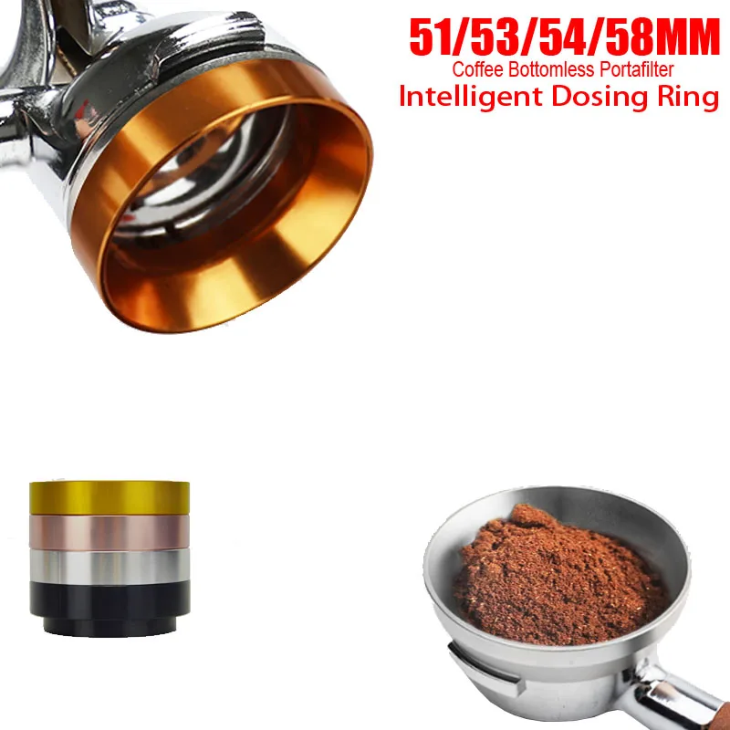 

Aluminum Intelligent Dosing Ring For Bowl Coffee Powder Espresso Barista Tool For 51//53/54/58MM Profilter Coffee Tamper