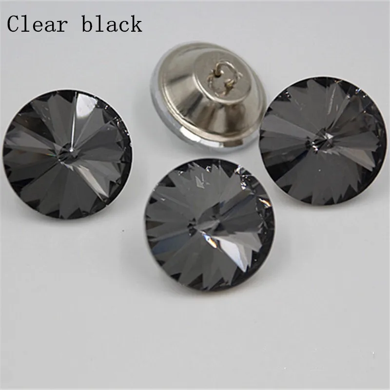 50 шт./лот цветные Хрустальные стеклянные пуговицы 20/25 мм для украшения дивана