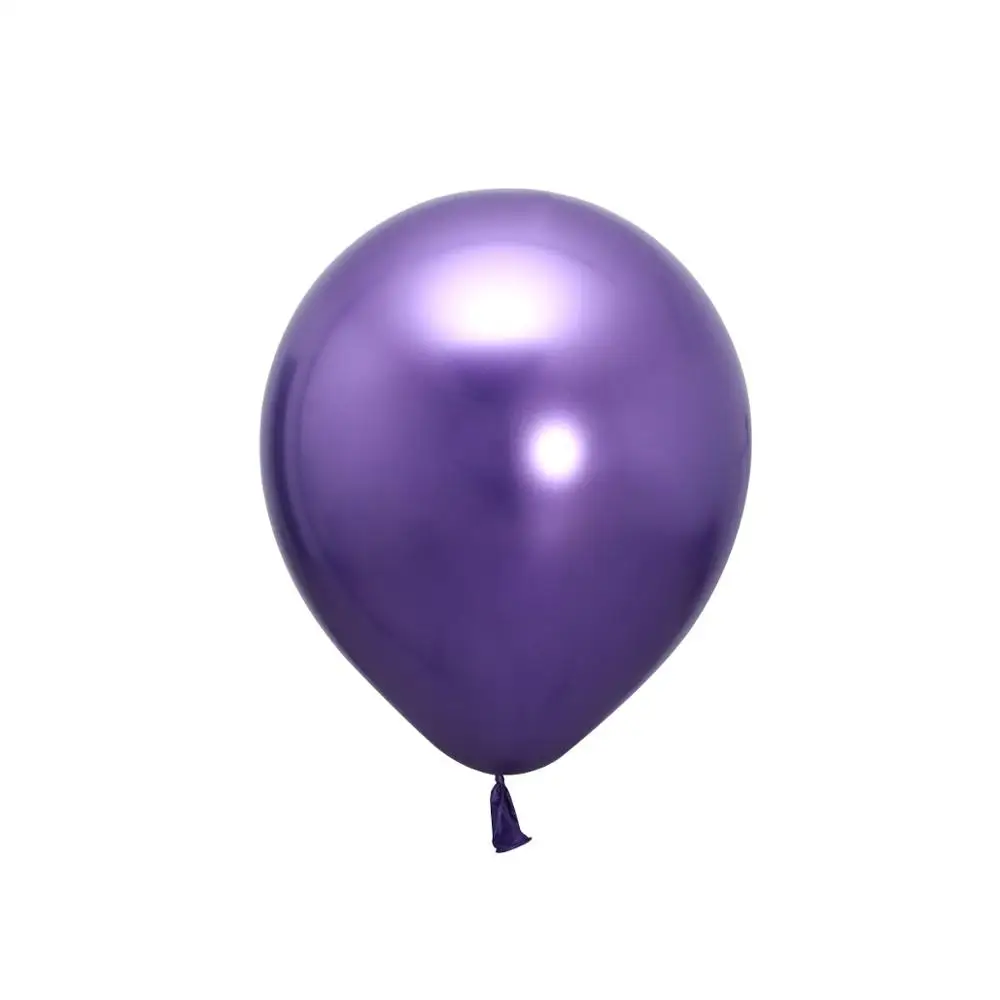 purple 10 шт 12 дюймов золотые серебряные хромированные шары из латекса цвета металлик жемчужные металлические шары для свадьбы, вечеринки в честь рождения - Цвет: purple