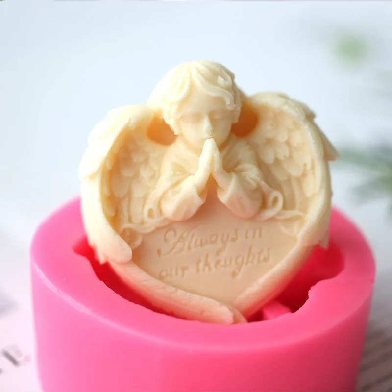 3d Ангел благословения силиконовая форма для мыла ручной работы в форме сердца |