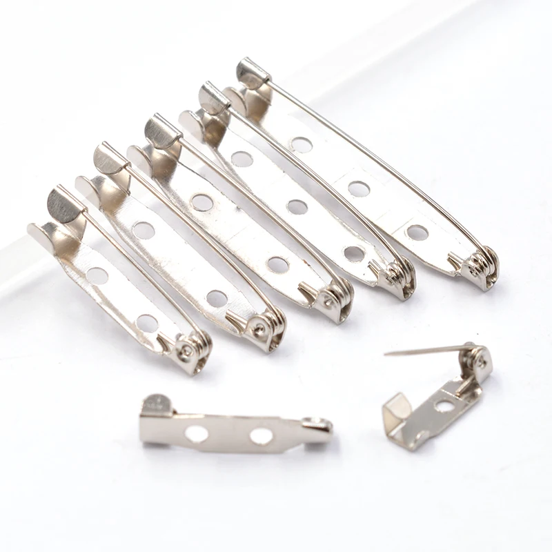 50 шт., металлические застежки-булавки для ювелирных изделий, 15-40 мм