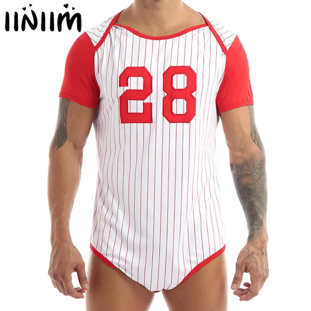 Мужское боди iiniim в стиле бейсбола комбинезон пижама с вырезом ABDL детские костюмы