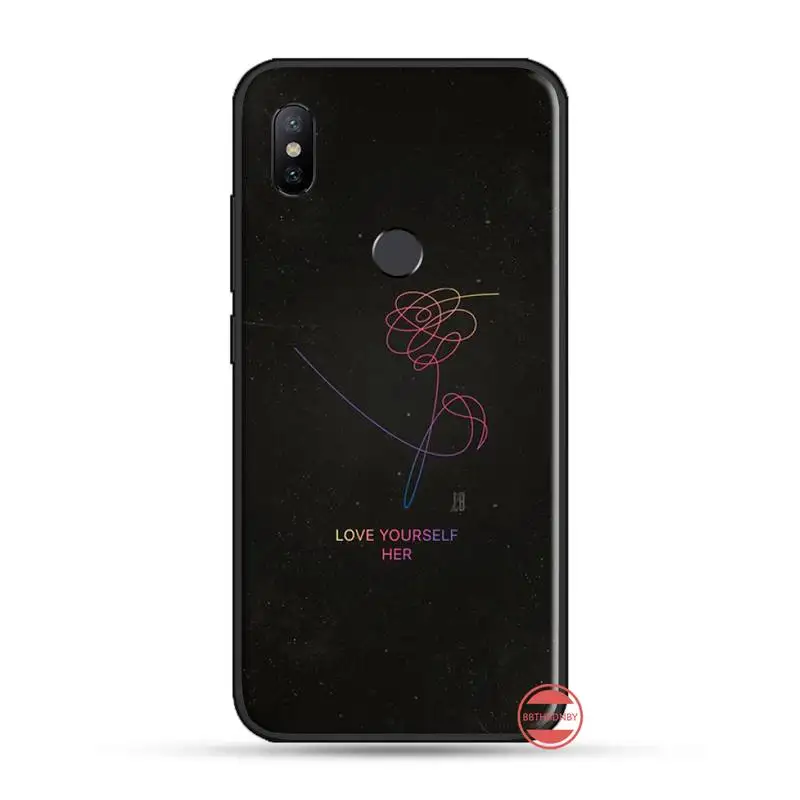 Чехол для телефона love yourself Flower line DIY с рисунком Xiaomi Redmi 4x5 plus 6A 7 7A 8 mi8 8lite 9 note 4 5 pro |