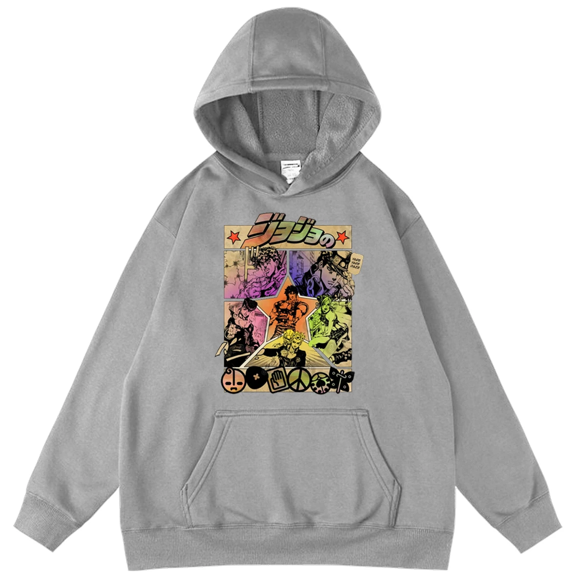 

JoJo's Bizarre Adventure Cartoon Printing Hooded Male Oversized Hoodie Men Sweatshirts Hoodies Pullover Streetwear Clothing Tops