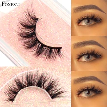 FOXESJI Makeup Mink Lashes False Eyelashes Mink Fluffy Natural Wispy Soft Full Thick Lash Eyelash Extension 3D Eye Mink Lashes