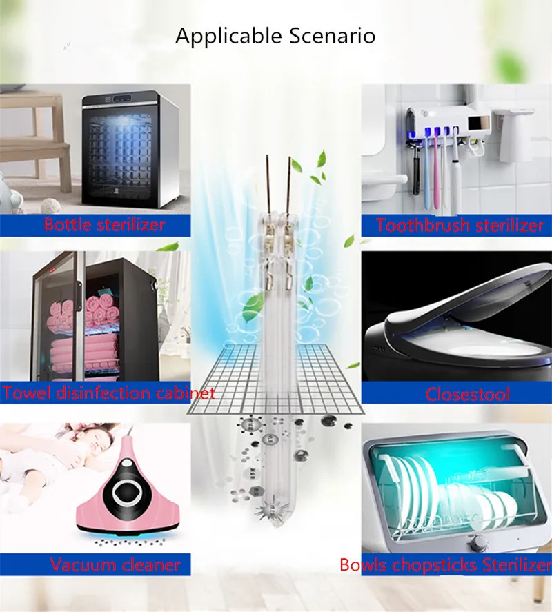 

Uvc Desinfection Cold Cathode Sterilization Without Ozone 1.7w Quartz Light Ultraviolet Light Tubes Smart Ultraviolet Sterilizer