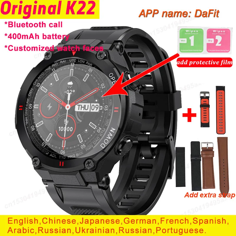 

K22 Smart Watch Men Dial Bluetooth Call Customized watch faces Alarm Clock Waterproof Sport Fitness Smartwatch PK W56 L15 L19