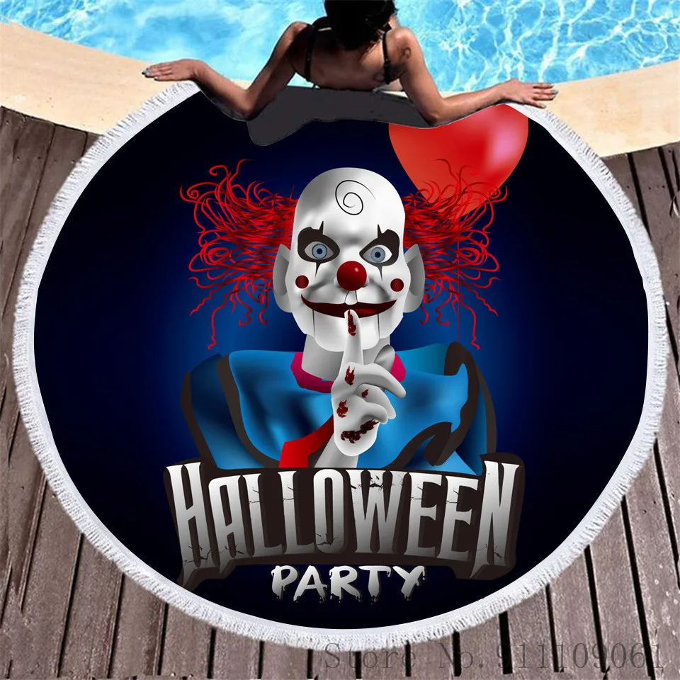 

Новый стиль Цветной клоуны 3D печати банное полотенце из микрофибры для ванной для взрослых и детей круглой кисточкой на открытом воздухе пл...