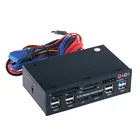 Многофункциональный концентратор USB 3,0, устройство для чтения внутренних карт с портом ESATA SATA, передняя панель для ПК, медиа, аудио для карт памяти SD, MS, CF, TF, M2, MMC