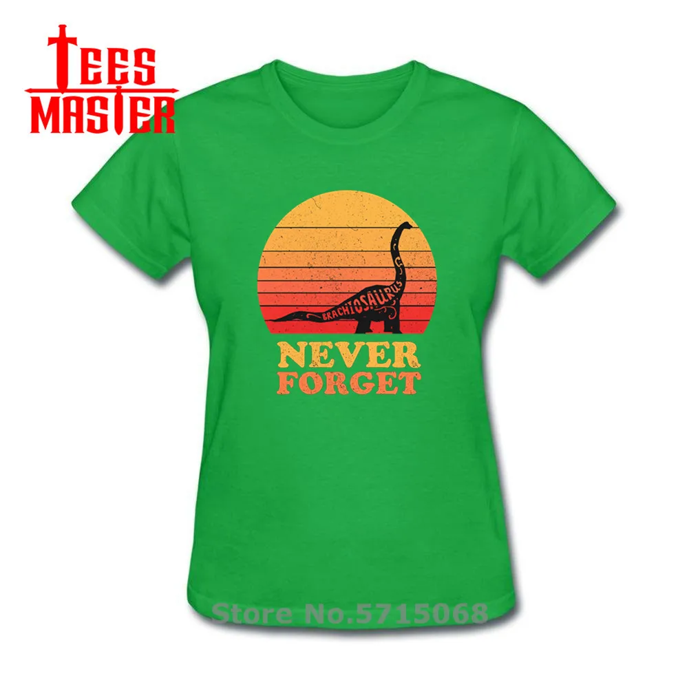 Винтажные никогда не забывайте Брахиозавра футболка Женская Ретро озеро Monster High