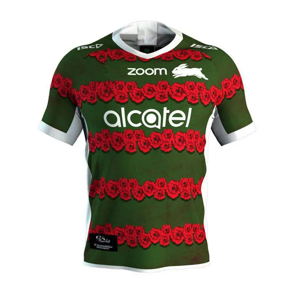 Футболка для регби из южной сиднеи RABBITOHS Размер: S-3XL напечатано на заказ имя номер качество идеальное - Цвет: 2019 ANZAC