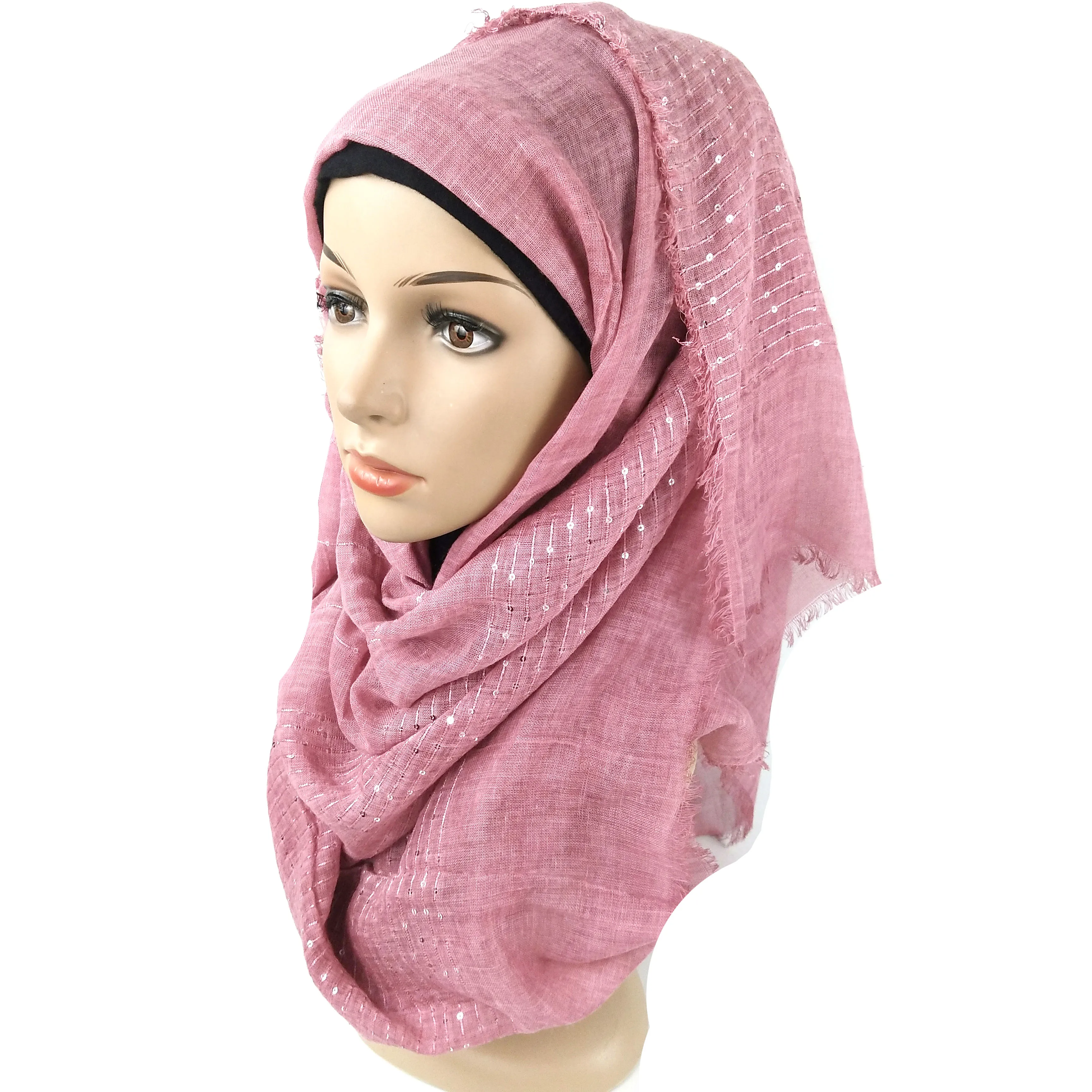 S1 10pcs High quality Crinkled hijab Wrinkle scarf Bubble cotton viscose scarf Crinkle Plain Shawl muslim Head Hijab Scarf