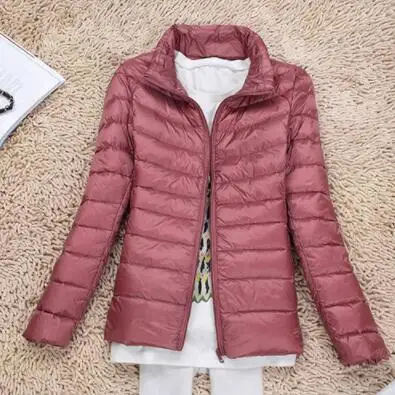 Invierno mujer ultraligero Delgado abajo chaqueta Banco pato chaquetas con capucha manga larga abrigo calido Parka mujer|Женские