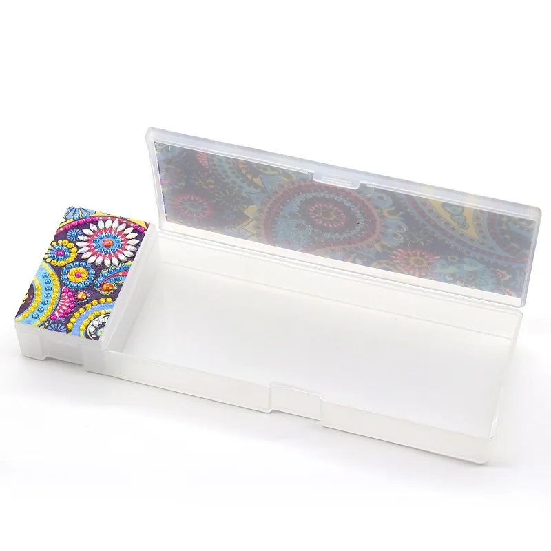 Diy Mandala Special Shaped Diamond Painting Pencil Case Stationery Box 2 Grids Embroidery 3Hz8 | Дом и сад