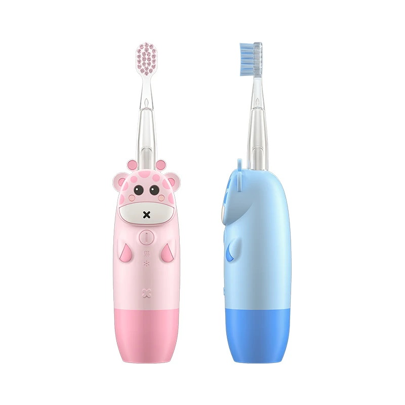 

MAMON Kids Children Electric Toothbrush for Girl and Boy Waterproof Timer Ultrasonic Soft Bristles Battery Powered