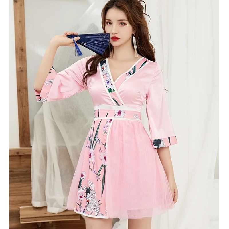 Женское сексуальное платье японская одежда женское хаори юката косплей японское