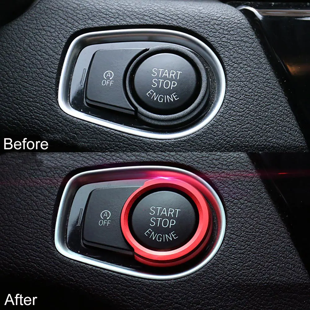 Металлическое автомобильное пусковое кольцо с одной кнопкой для BMW серий