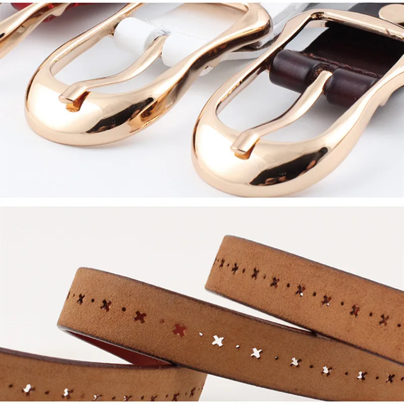

New Cowhide Women's Belt Fashion Noble Gold Pin Buckle Soft Belt Genuine Leather Belt for Women Jeans Dresss Shorts Luxury Strap