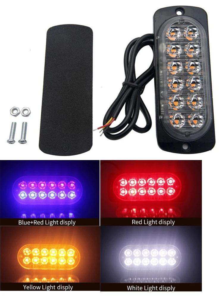 

General Car Truck Emergency Light 12V-24V 36W Flashing Firemen Lights Police Light Strobe Warning Light Car-Styling Ambulance