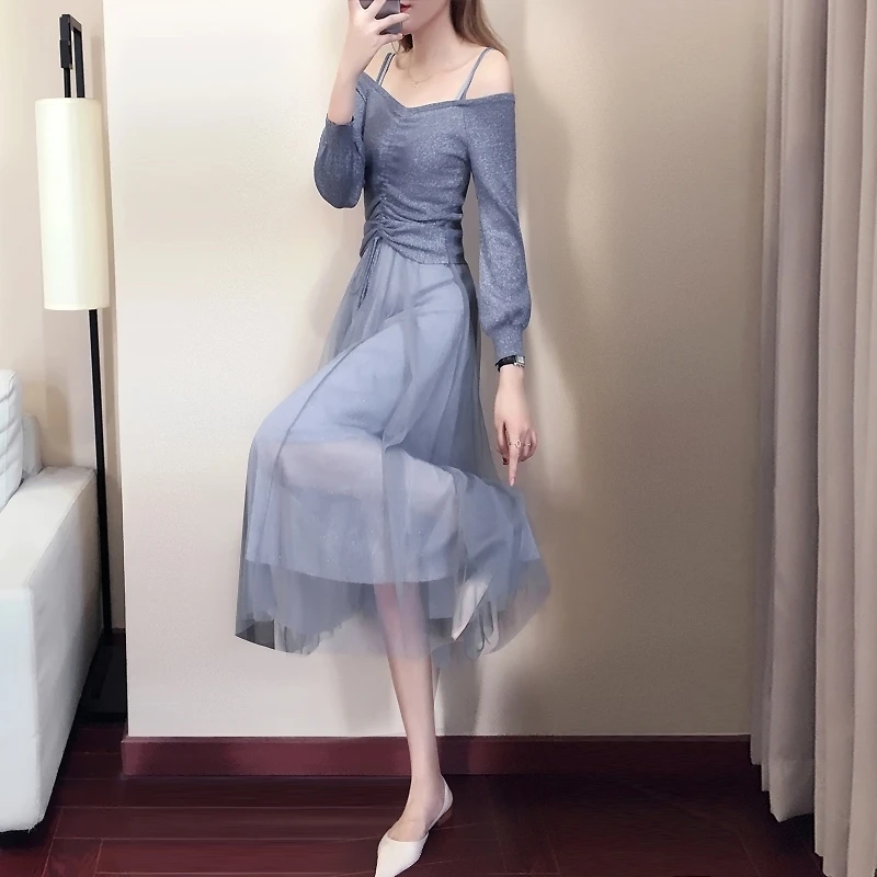 Весенне летнее платье женская одежда 2020 комплект из двух предметов женские топы +