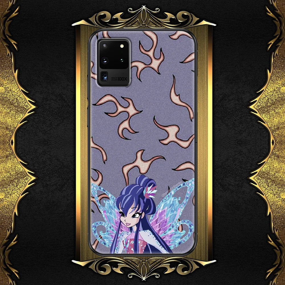 

Girl Winxs Cute Clubs Elves Phone case For Samsung Galaxy Note 4 8 9 10 20 S8 S9 S10 S10E S20 Plus UITRA Ultra black trend Etui