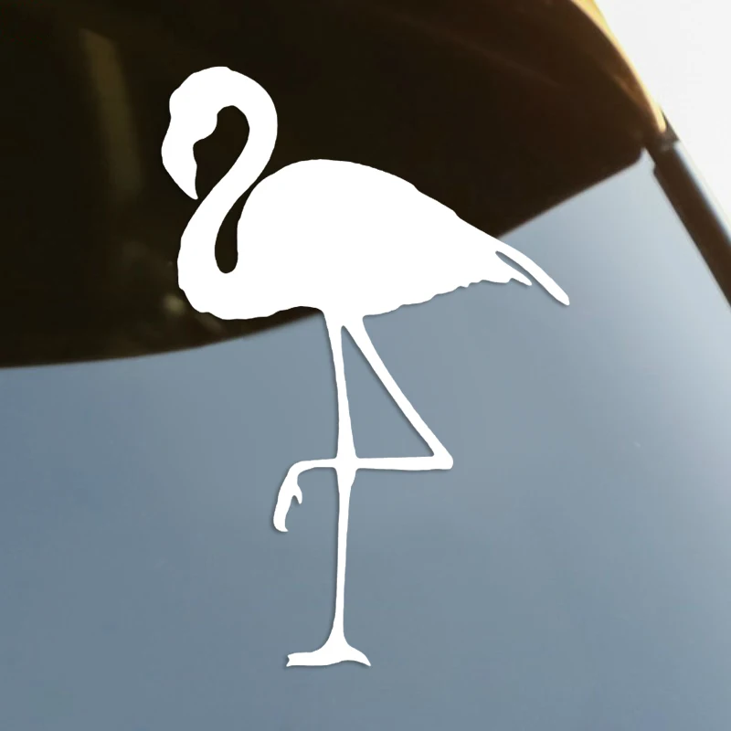 

Flamingo Die-Cut Vinyl Decal Car Sticker Waterproof Auto Decors on Car Body Bumper Rear Window Laptop Choose Size #S60166
