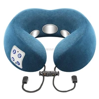 new electric u shaped massage pillow multifunctional shoulder cervical hot compress vibration massage relaxing for home and car