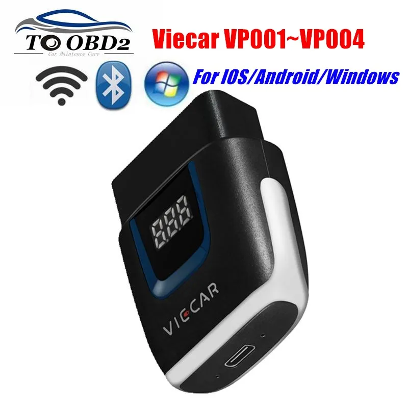 VIECAR Diagnostic V2.2 VP001 VP002 VP003 VP004 WIFI/Bluetooth/Type-c Scanner Elm327 PIC18F25K80 OBD2 Code Reader For IOS/Android