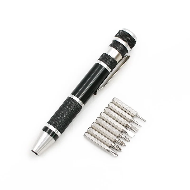 

Набор многофункциональных алюминиевых прецизионных мини-отверток 8 в 1 для ремонта телефонов