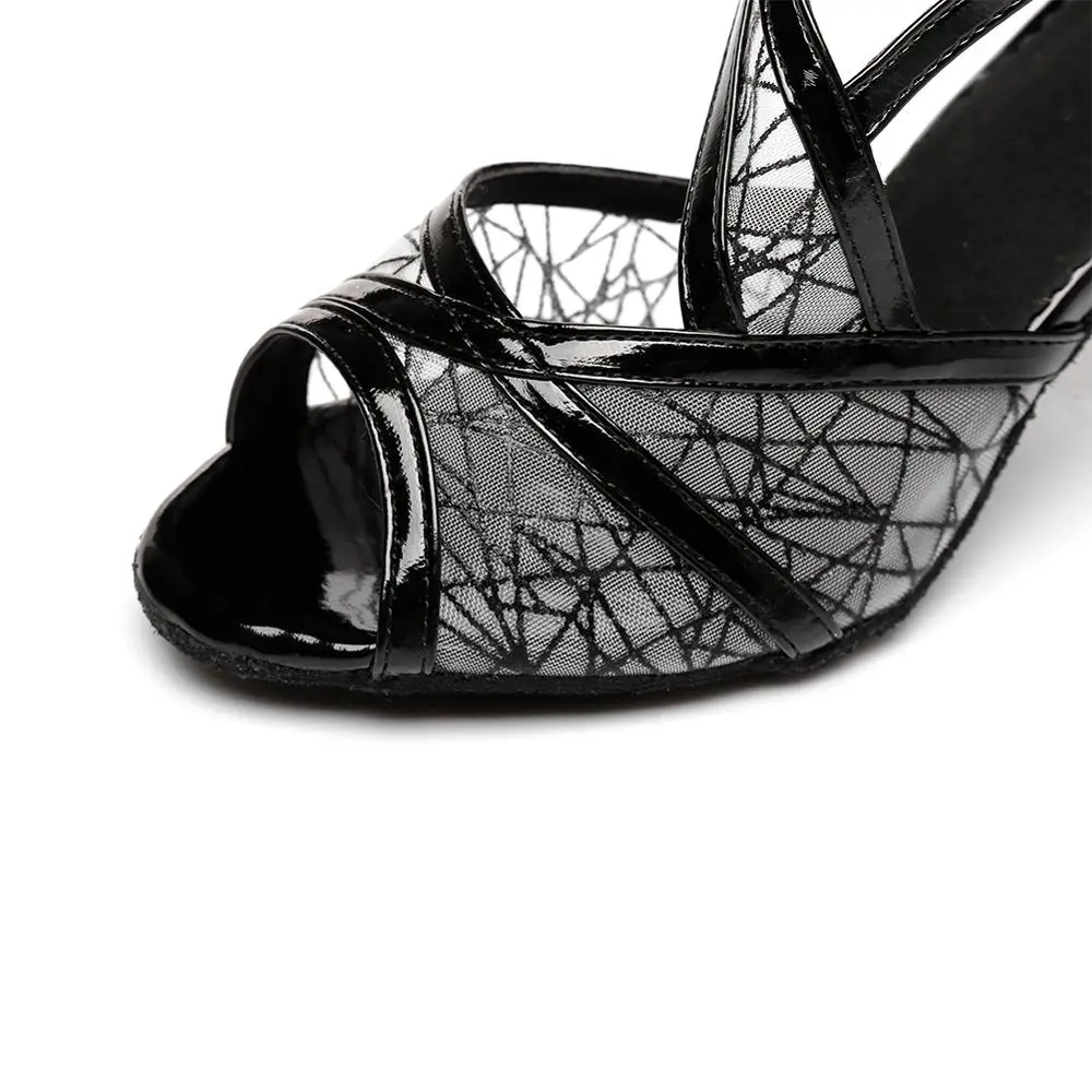 HROYL Латинская танцевальная обувь для домашние тапочки женщин и девушек с Стразы