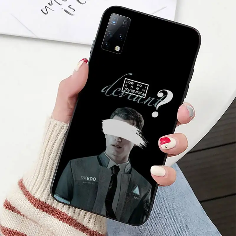 Детройт стать человеком RK800 Коннор чехол для телефона Huawei P40 P30 P20 P10 P9 P8 lite pro Smart
